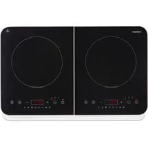 Medion Doppel-Induktionskochplatte 3500 Watt, Zwei Kochplatten, 10 Temperaturstufen, LED Display, MD18493, schwarz