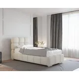 panda möbel BLISS Polsterbett mit Bettkasten, ohne matratze - beige