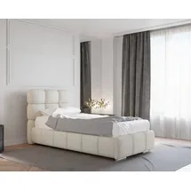 panda möbel BLISS Polsterbett mit Bettkasten, ohne matratze - beige
