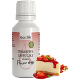 Lean:Life - Flavour Drops 30 ml - Strawberry-Cheesecake - Aroma Tropfen für Lebensmittel - zuckerfrei und kalorienarm