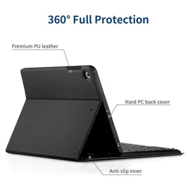 Tastatur Hülle für iPad 10,2 Zoll Schwarz