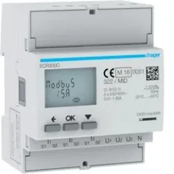 Hager ECR300C Energiezähler 3ph, indirekt, MODBUS, MID