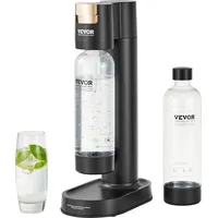 Vevor Wassersprudler Sprudelwassergerät zum Sprudeln zu Hause, 2 Stk. BPA-freien 1-Liter-PET-Flaschen, Kompatibel mit Einschraubbaren 60-Liter-CO2-Flaschen (CO2-Frei in der Flasche)