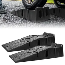 NAIZY Auffahrrampen 2 Stück Kunststoff Laderampe Kfz Rampe-set 903322.5cm Auffahrt Plattform bis 2.5 Tonnen Belastung Hebebühne Auffahrkeile