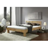 Futonbett Schlafzimmer Bett Wildeiche massiv Holz geölt Jenny 180 x 200 cm