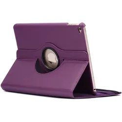 Schutzhülle für iPad Air 2 9.7 Tablet Hülle Schutz Tasche Case Cover Lila 360 Grad drehbar Rotation Bumper