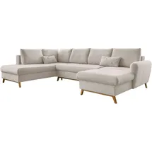 miuform Wohnlandschaft mit Schlaffunktion Scandic Lagom | beige | Maße (cm): B: 312 H: 90