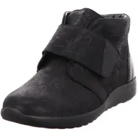 Waldläufer M-Ira Klett-Bootie, Nubuk- / Lackleder, schwarz, Wechselfußbett, Weite M 815801-201-001, Größe 43 EU - 43 EU Weit