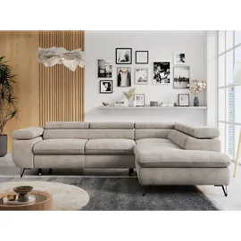 MKS Meble Ecksofa mit Schlaffunktion Peter - beige ¦ Maße (cm): B: 273 H: 76