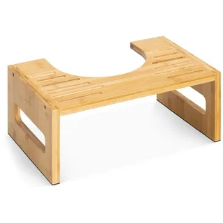 Navaris Bambus Toilettenhocker WC Hocker - Toiletten Fußbank aus Holz - Anti Verstopfung - Fußstütze für Erwachsene und Kinder - Klohocker antibakteriell