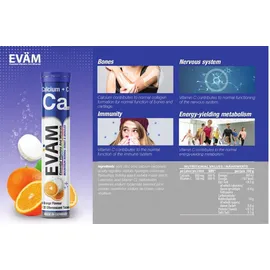 eväm Calcium + Vitamin C Brausetabletten 12x20 St.