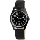 Excellanc Herren-Uhr mit Kunstlederions-Armband - Schwarz/Schwarz