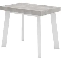 SKRAUT HOME Ausziehtisch 140 x 73 x 90 cm grau