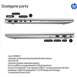 HP EliteBook 6 G1i 16'' Ultra 5 225U 24 GB RAM 512 GB SSD Intel Arc Graphics Win11 Pro Silber