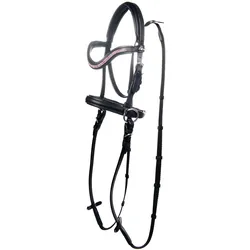 HKM Gebisslose Trense Funny Horse für Holzpferde - schwarz/pink - schwarz/pink
