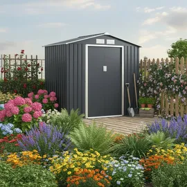 Konifera Gartenhaus Burgos 2,13 x 1,31 m Beige/Grau