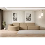 altdecor Ecksofa in L-Form Corner Sofa Bett Eckcouch Couch Wohnlandschaft Cauchsofa MARI-L2 - 321x165x78 cm Beige - Beige