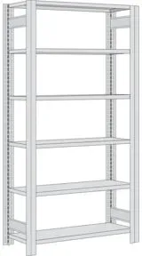 Regalwerk BERT Lagerregal Grundfeld HxBxT 2500x875x400mm 6 Fachböden Fachlast 350kg