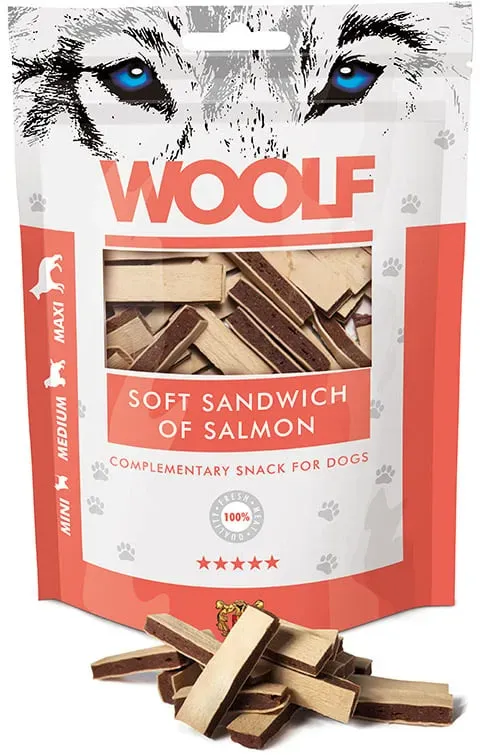 WOOLF Soft Sandwich Of Salmon 100g weiche Sandwiches mit Lachs