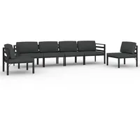 vidaXL Garten-Lounge-Set 6-tlg. anthrazit/grau
