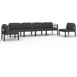 vidaXL Garten-Lounge-Set 6-tlg. anthrazit/grau