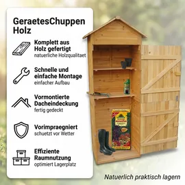 MuCoLa Geräteschrank 0,49 x 0,79 x 1,9 m natur