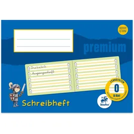 Staufen Staufen® Schreiblernheft Premium Lineatur 0 (1.Schuljahr) - mit gelbem Mittelband liniert DIN A5 quer ohne Rand,