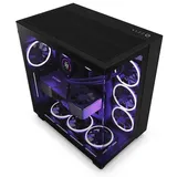 NZXT H9 Flow Black, schwarz, Glasfenster (CM-H91FB-01)