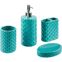 Beliani Badezimmer Set Zahnbürstenhalter Türkis