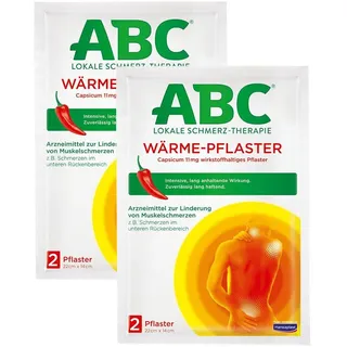 ABC Wärme-Pflaster Capsicum Hansaplast med 14x22 Doppelpack 2x2 St Pflaster