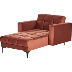 Chaiselongue ALNES Samtstoff Hellrot