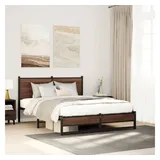 vidaXL Metallbett 140 x 190 cm Braun