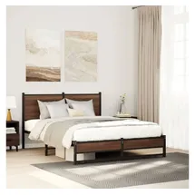 vidaXL Metallbett 140 x 190 cm Braun