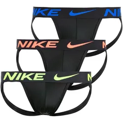 String »JOCK STRAP 3PK«, (Packung, 3 St 3er), mit  Logo-Elastikbund, Gr. XL (52), BLACK-VOLT/HOT PUNCH/HYPER ROYAL WB, , 59438436-XL
