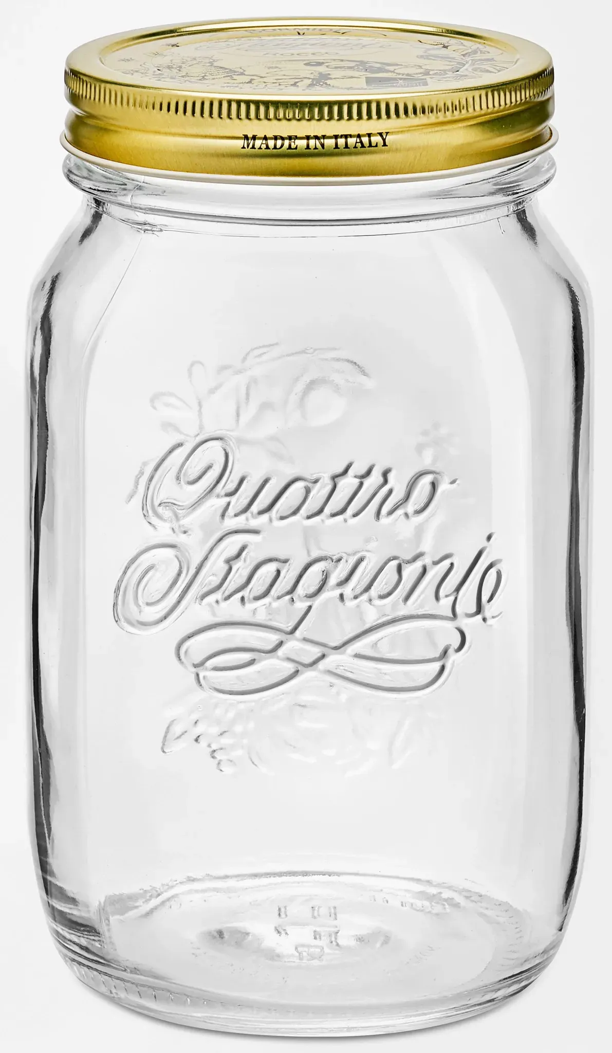 Einmachglas BORMIOLI ROCCO "Quattro Stagioni" Lebensmittelaufbewahrungsbehälter Gr. B/H/L: 42,5 cm x 18,5 cm x 32 cm, farblos (klar) Vorratsgläser luftdicht verschließbar