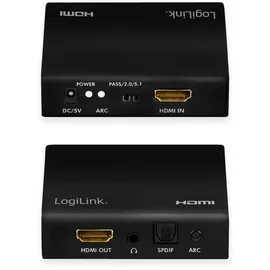Logilink HD0055 - HDMI-Audio-Extraktor, 2CH/5.1CH, 4K/60 Hz