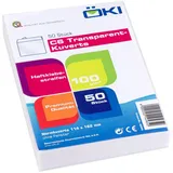 ÖKI Briefumschläge DIN C6 ohne Fenster transparent haftklebend 50 St.