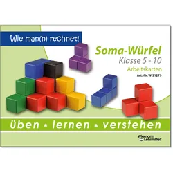 Arbeitskarten „Soma-Würfel“, 36 beidseitig bedruckte Karten
