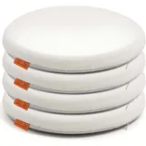 DYNMC you Sitzkissen Stuhl 40x40 cm im 2er Set – Sitzkissen Outdoor mit Memory Foam -Sitzkissen für Indoor & Outdoor Nutzung – Mittelhart H3 Sitzpolster Gartenstuhl Balkon Terrasse (Beige, Rund 4 Pack)
