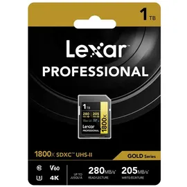 Lexar SDXC Professional - 1800x V60 UHS-II U3 (280/205 MB/s) 1 TB