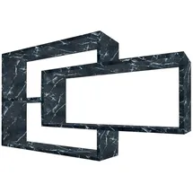 TRAUMMÖBEL Wandregal Karo 104 x 20 x 59 cm Schwarz