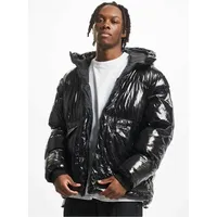 Def Shiny Pufferjacket in Schwarz, 3XL