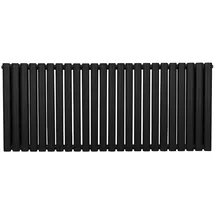 MonsterShop Röhrenheizkörper Oval 600 x 1440 mm schwarz
