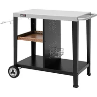 Royal Gourmet Grilltisch 85 x 50 cm Edelstahl schwarz