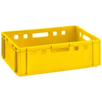Buri Fleischkiste E2 gelb Lagerkiste Eurobox lebensmittelecht robust, stapelbar