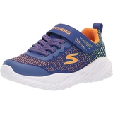 SKECHERS Jungen Nitro Sprint Karvo Sneaker, Blue Textile Orange Lime Trim, 34 EU - 34 EU