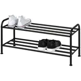 ELUNO Schuhregal 79,5 x 36 x 31 cm höhenverstellbar / schwarz