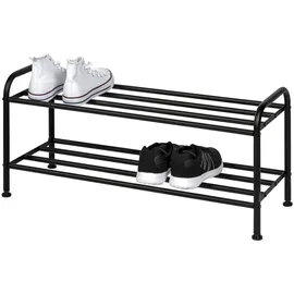 ELUNO Schuhregal 79,5 x 36 x 31 cm höhenverstellbar / schwarz