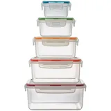 Lock & Lock Frischhaltedose quadratisch weiß 1,2 l 5-teilig