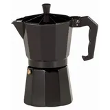 Krüger 501S Espressokcher Italiano NERO Gr. 3 T, Aluminium, Schwarz